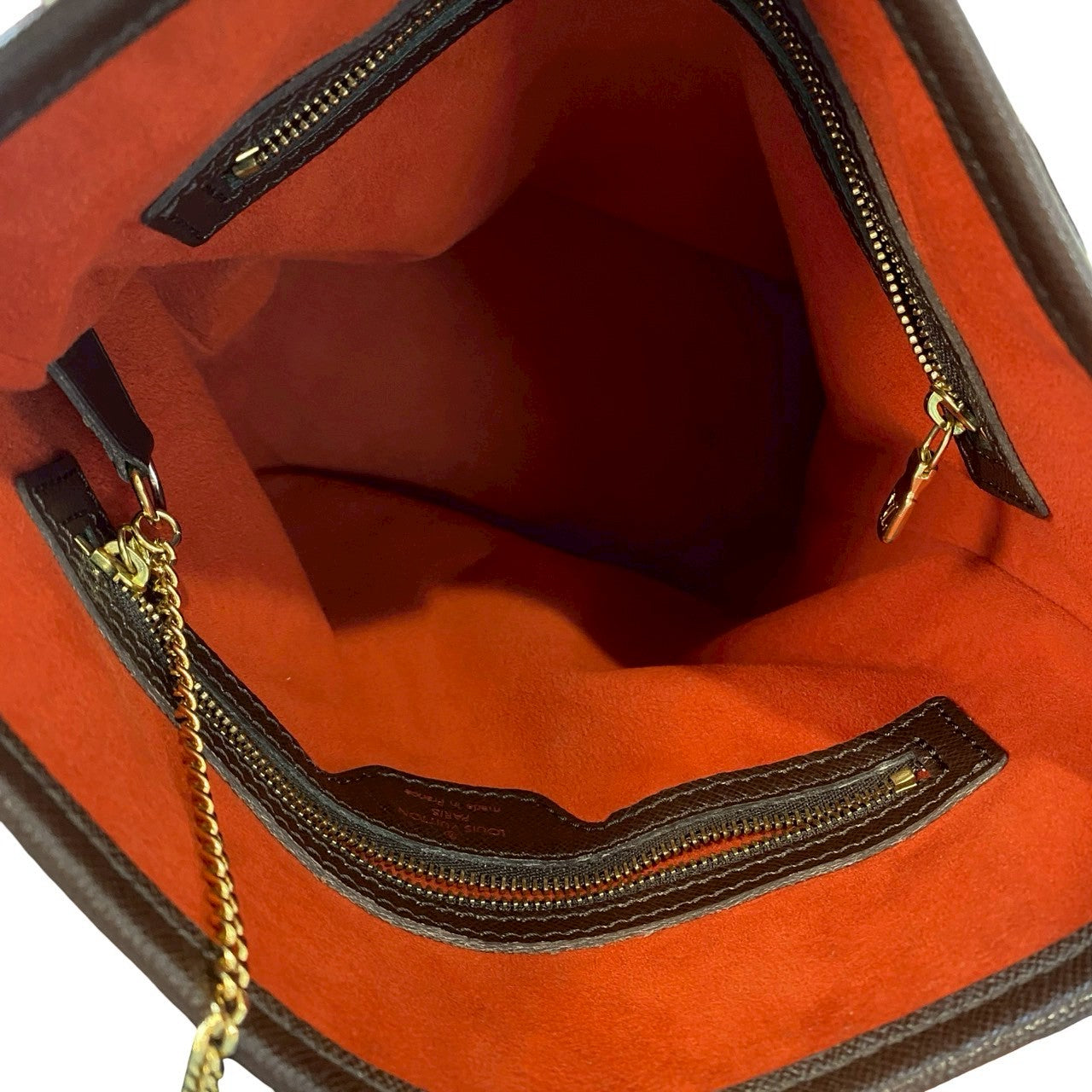 LOUIS VUITTON Tote Bag leather Brown Damier Mare Baquet