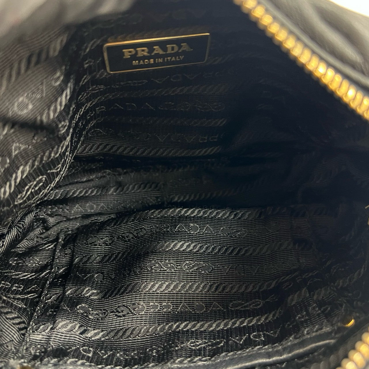 PRADA Shoulder Bag leather black