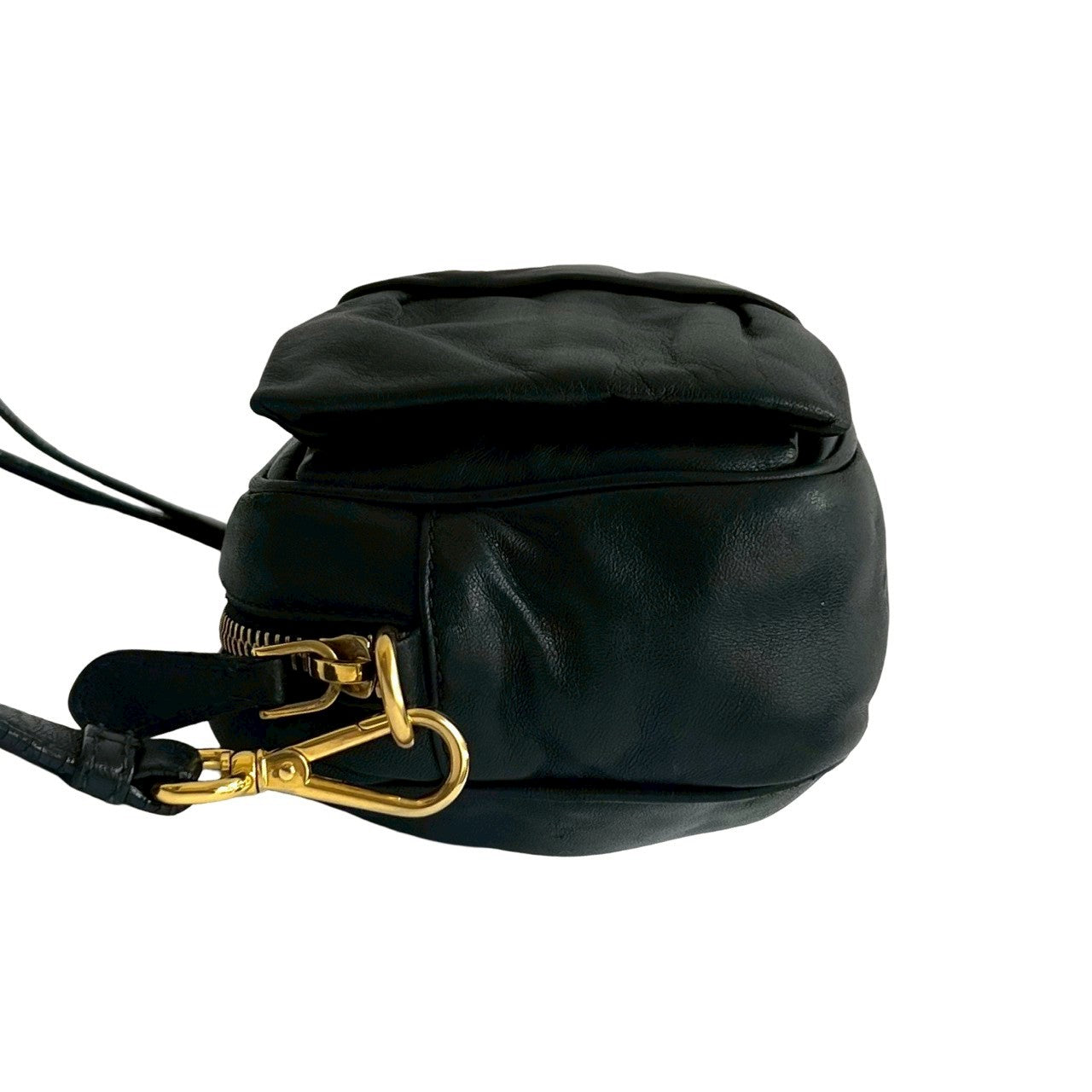 PRADA Shoulder Bag leather black