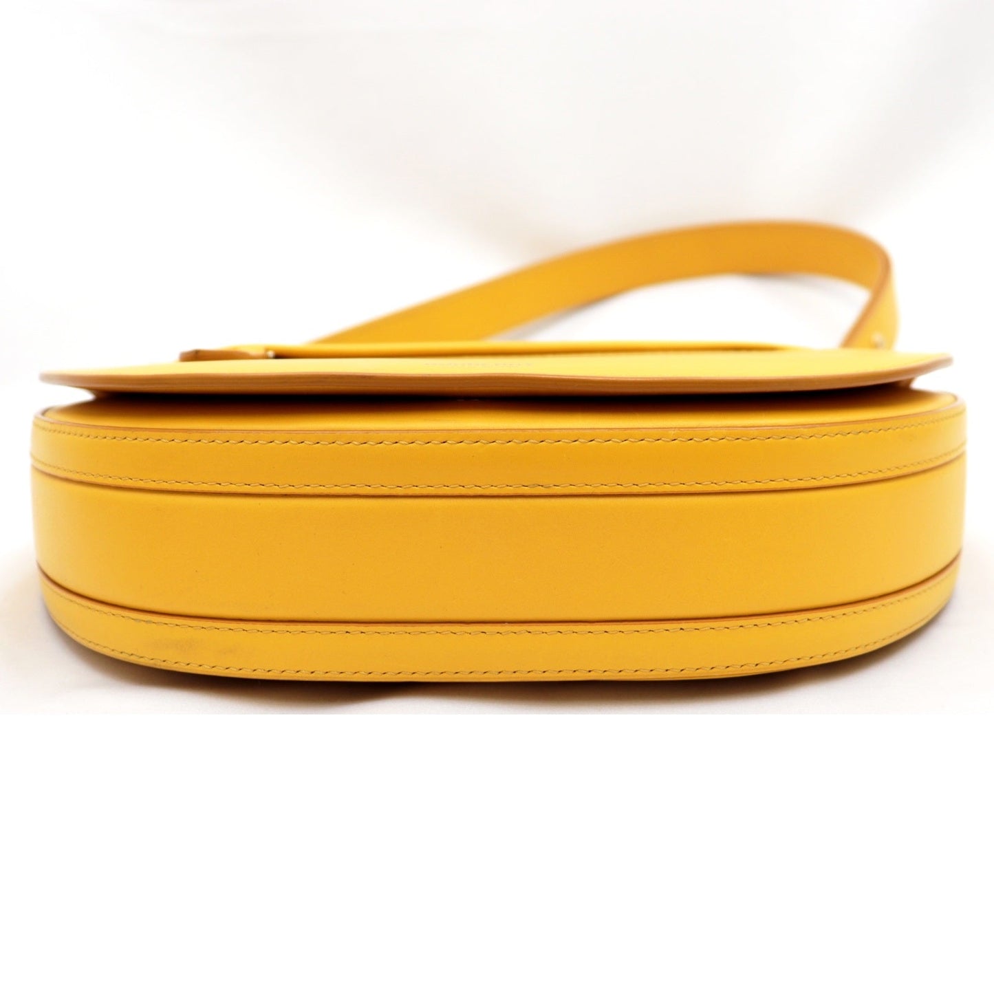 BURBERRY Shoulder Bag leather% yellow Women Used Authentic