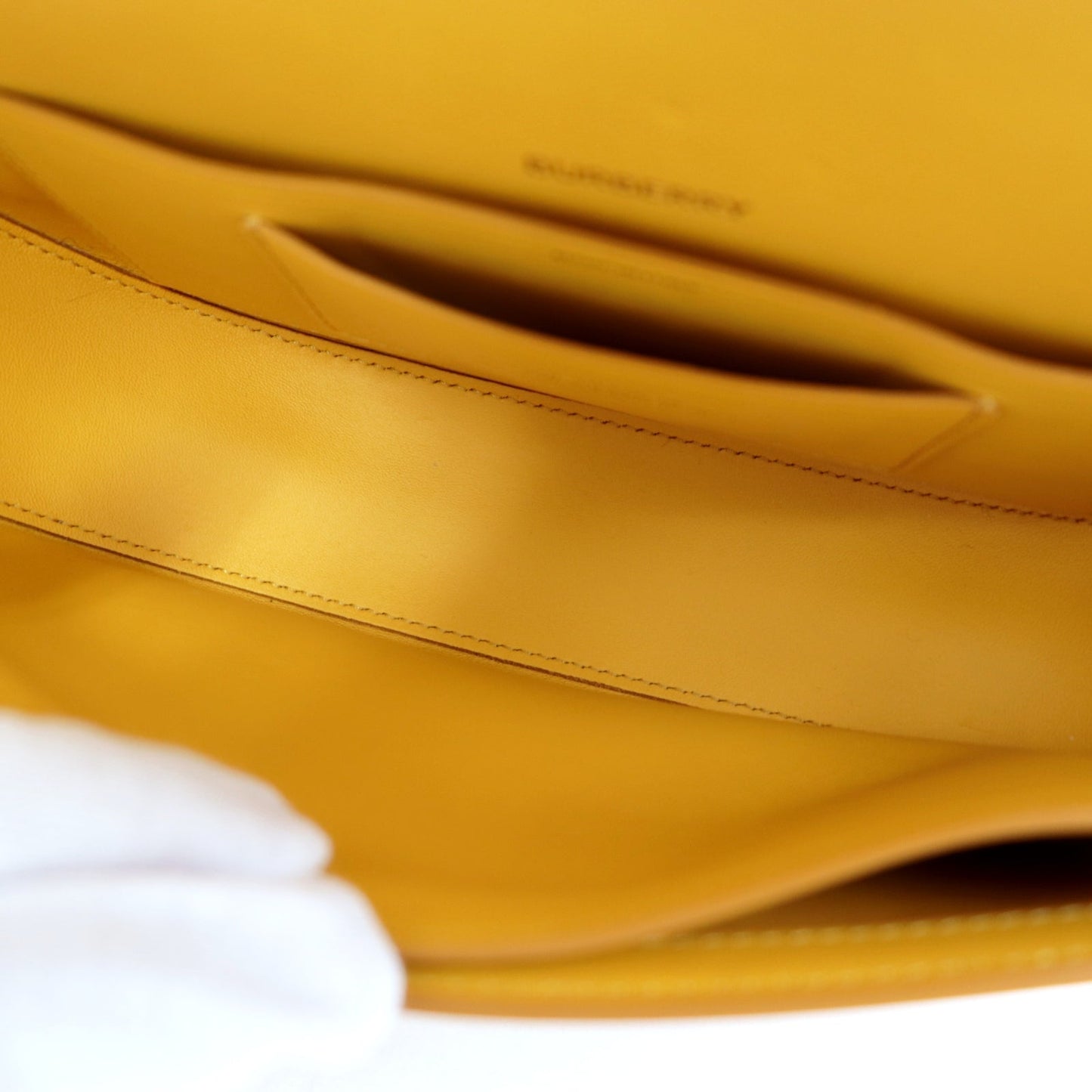 BURBERRY Shoulder Bag leather% yellow Women Used Authentic