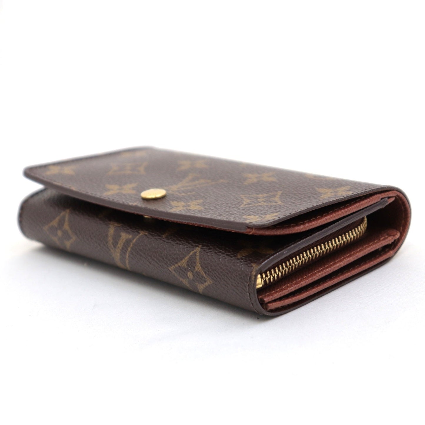 LOUIS VUITTON Bifold Wallet M61730 Monogram canvas, leather Brown Monogram Women Used Authentic