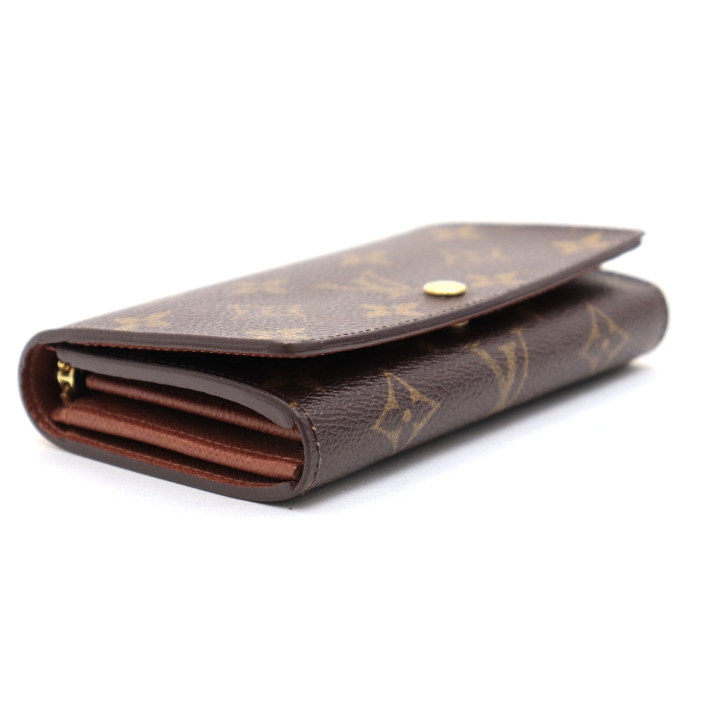 LOUIS VUITTON Bifold Wallet M61730 Monogram canvas, leather Brown Monogram Women Used Authentic