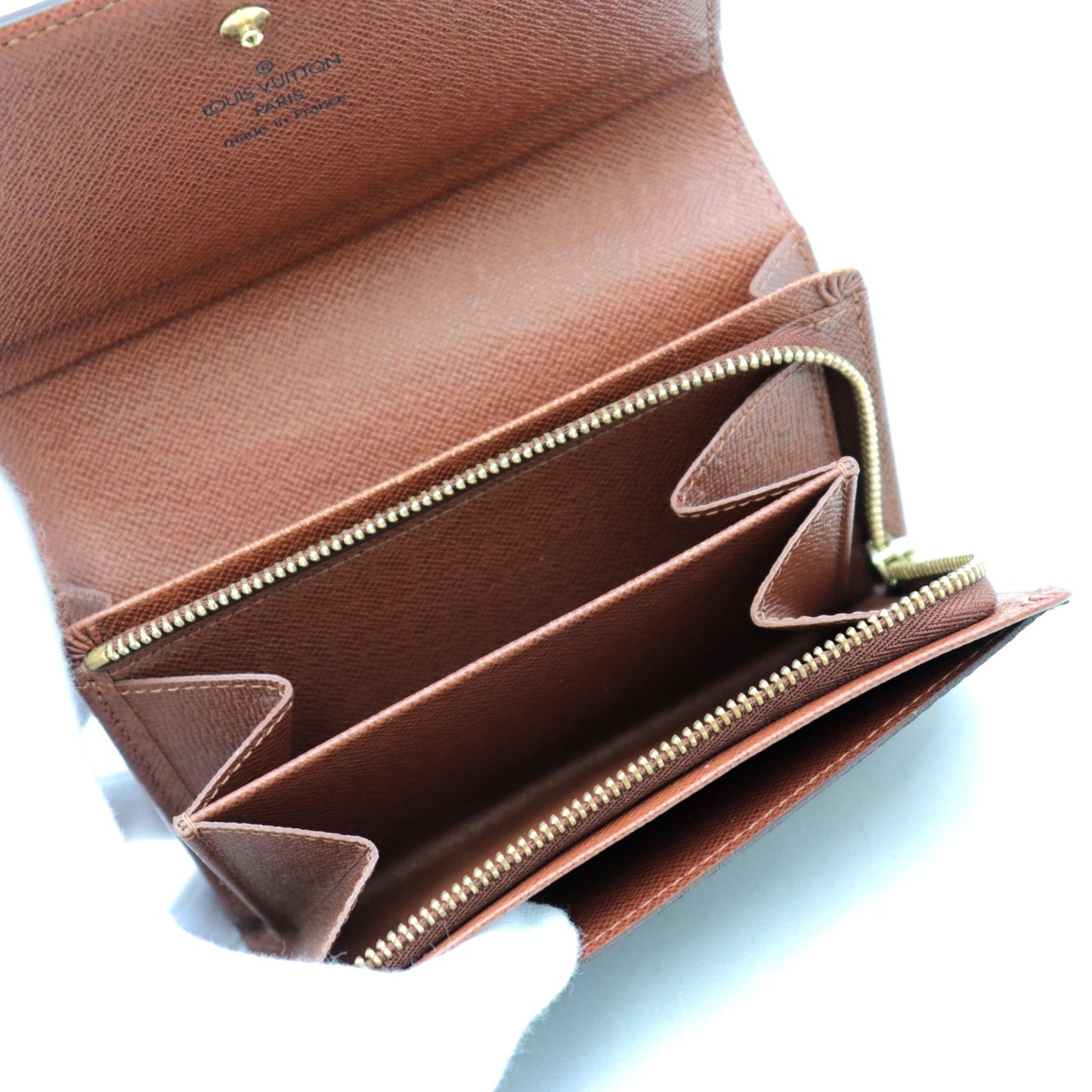 LOUIS VUITTON Bifold Wallet M61730 Monogram canvas, leather Brown Monogram Women Used Authentic