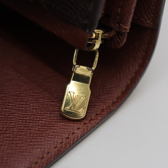 LOUIS VUITTON Bifold Wallet M61730 Monogram canvas, leather Brown Monogram Women Used Authentic