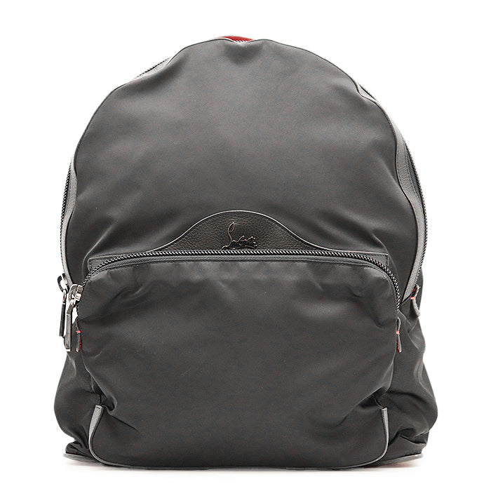 Christian Louboutin Backpack Nylon %, Leather % black unisex(Unisex) Used Authentic