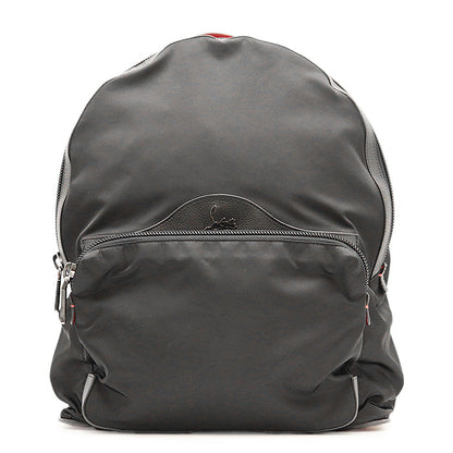 Christian Louboutin Backpack Nylon %, Leather % black unisex(Unisex) Used Authentic
