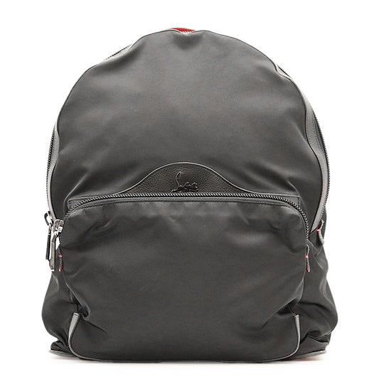 Christian Louboutin Backpack Nylon %, Leather % black unisex(Unisex) Used Authentic