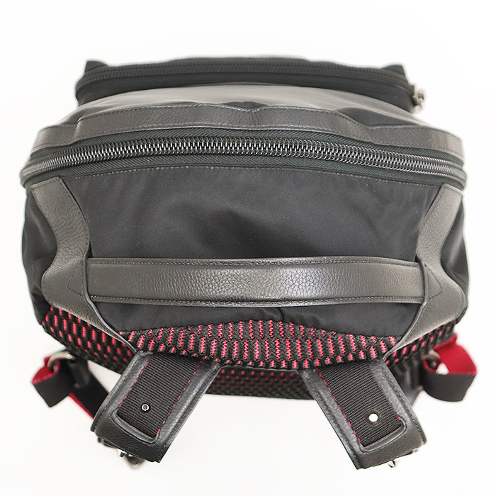 Christian Louboutin Backpack Nylon %, Leather % black unisex(Unisex) Used Authentic