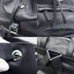 PRADA Backpack BZ032L Soft Calfskin Leather Navy Women Used Authentic