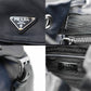 PRADA Backpack BZ032L Soft Calfskin Leather Navy Women Used Authentic