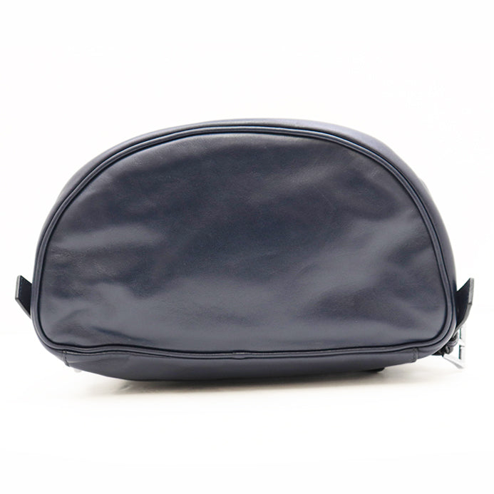 PRADA Backpack BZ032L Soft Calfskin Leather Navy Women Used Authentic