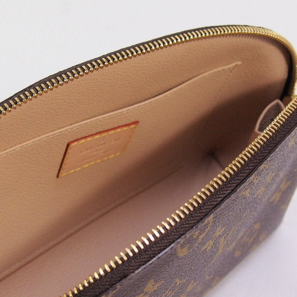 LOUIS VUITTON Pouch M47353 Monogram canvas Brown Pochette Cosmetic GM Monogram Cosmetics Pouch Women Used Authentic