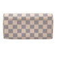 LOUIS VUITTON Long Wallet Purse N63208 Damier Azur canvas, leather White x gray Long Wallet Purse Damier Azur Portefeuille Sara Women(Unisex) Used Authentic