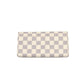 LOUIS VUITTON Long Wallet Purse N63208 Damier Azur Canvas Two-tone (gray) Long Wallet Purse Damier Azur Portefeuille Sara Women Used Authentic