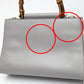 GUCCI Handbag 459076 Bamboo gray 2WAY Bamboo Women Used Authentic
