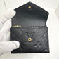 LOUIS VUITTON Tri-fold wallet M62935 Monogram Ann Platt Noir Coin purse with Card Case Monogram Unplant Portefeuille Zoe Women Used Authentic