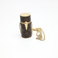 LOUIS VUITTON charm MP2406 Monogram canvas, metal Brown Accessories Lipstick case Women Used Authentic
