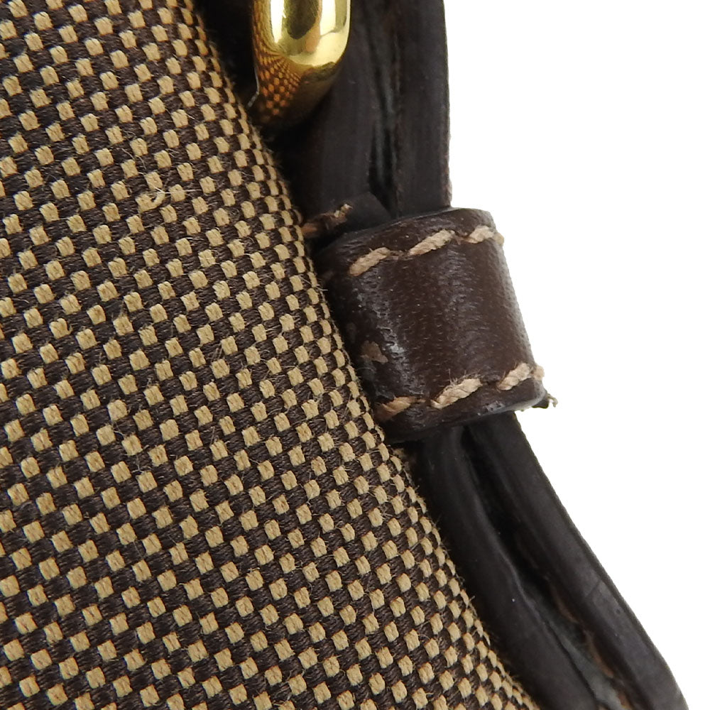 PRADA Shoulder Bag Canvas, Leather beige Women Used Authentic