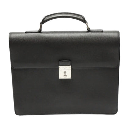 LOUIS VUITTON Business bag M32752 Taiga Leather black Briefcase Taiga Aldoise mens Used Authentic