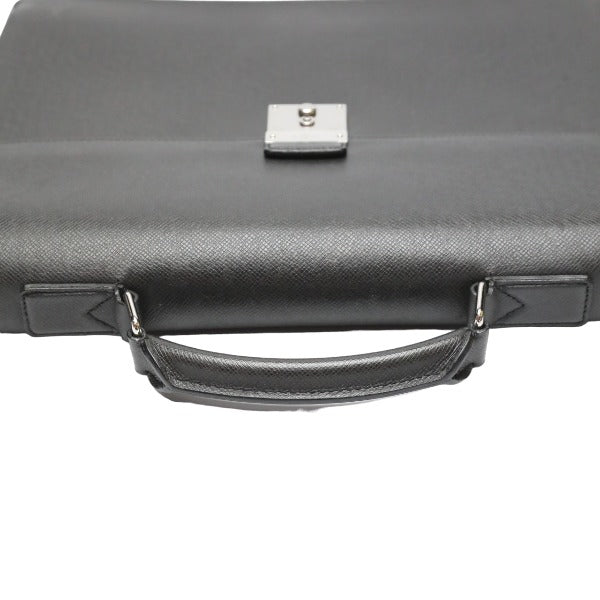 LOUIS VUITTON Business bag M32752 Taiga Leather black Briefcase Taiga Aldoise mens Used Authentic