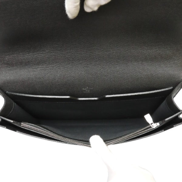 LOUIS VUITTON Business bag M32752 Taiga Leather black Briefcase Taiga Aldoise mens Used Authentic