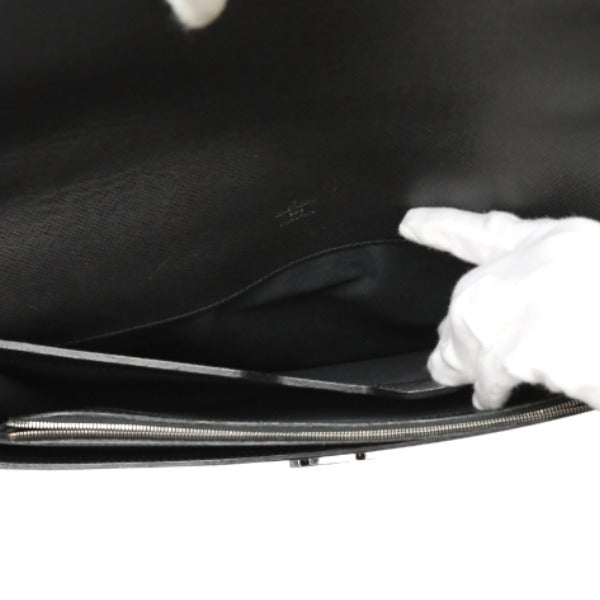LOUIS VUITTON Business bag M32752 Taiga Leather black Briefcase Taiga Aldoise mens Used Authentic