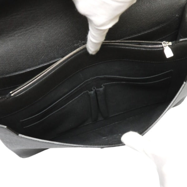 LOUIS VUITTON Business bag M32752 Taiga Leather black Briefcase Taiga Aldoise mens Used Authentic