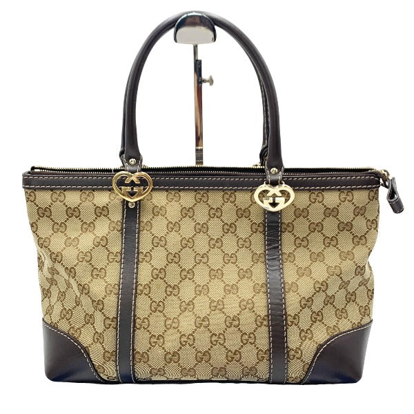 GUCCI Tote Bag 257069 GG canvas beige Handbag GG pattern canvas unisex(Unisex) Used Authentic