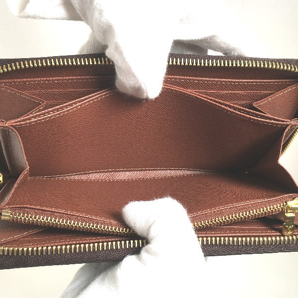 LOUIS VUITTON Long Wallet Purse M42616 Monogram canvas Brown Long Wallet Purse Monogram Zippy wallet unisex(Unisex) Used Authentic