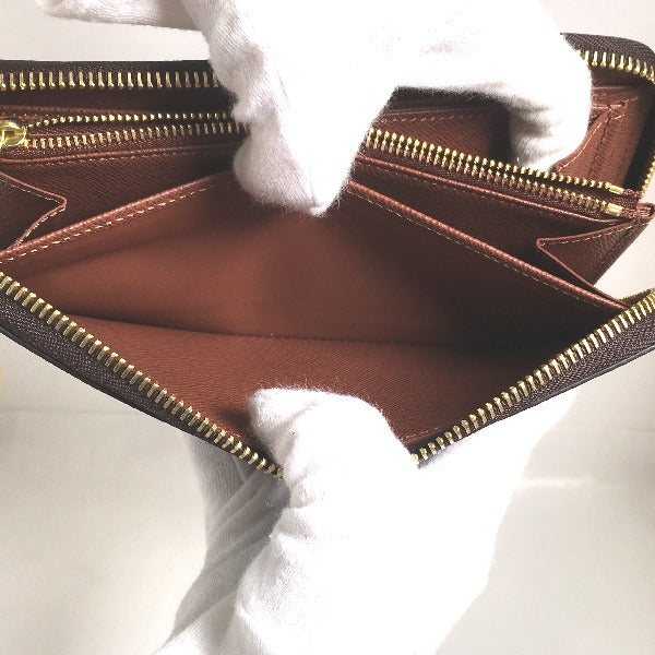 LOUIS VUITTON Long Wallet Purse M42616 Monogram canvas Brown Long Wallet Purse Monogram Zippy wallet unisex(Unisex) Used Authentic