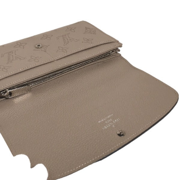 LOUIS VUITTON Long Wallet Purse M60144 Monogram Mahina beige Long Wallet Purse Monogram Portefeuille Iris Women Used Authentic