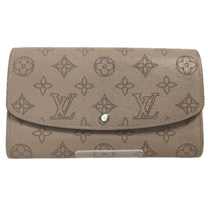 LOUIS VUITTON Long Wallet Purse M60144 Monogram Mahina beige Long Wallet Purse Monogram Portefeuille Iris Women Used Authentic