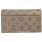 LOUIS VUITTON Long Wallet Purse M60144 Monogram Mahina beige Long Wallet Purse Monogram Portefeuille Iris Women Used Authentic