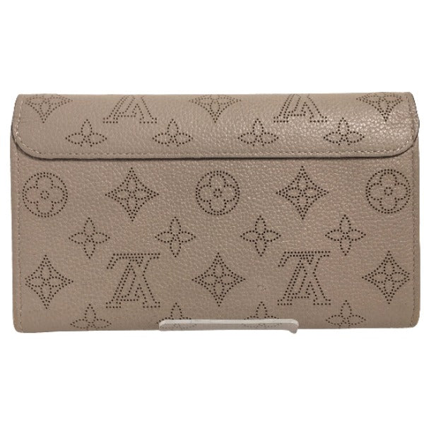 LOUIS VUITTON Long Wallet Purse M60144 Monogram Mahina beige Long Wallet Purse Monogram Portefeuille Iris Women Used Authentic