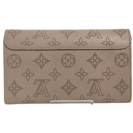 LOUIS VUITTON Long Wallet Purse M60144 Monogram Mahina beige Long Wallet Purse Monogram Portefeuille Iris Women Used Authentic