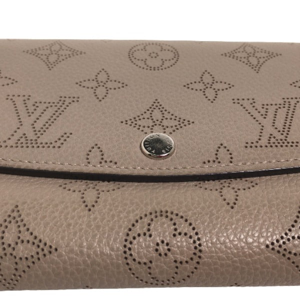 LOUIS VUITTON Long Wallet Purse M60144 Monogram Mahina beige Long Wallet Purse Monogram Portefeuille Iris Women Used Authentic