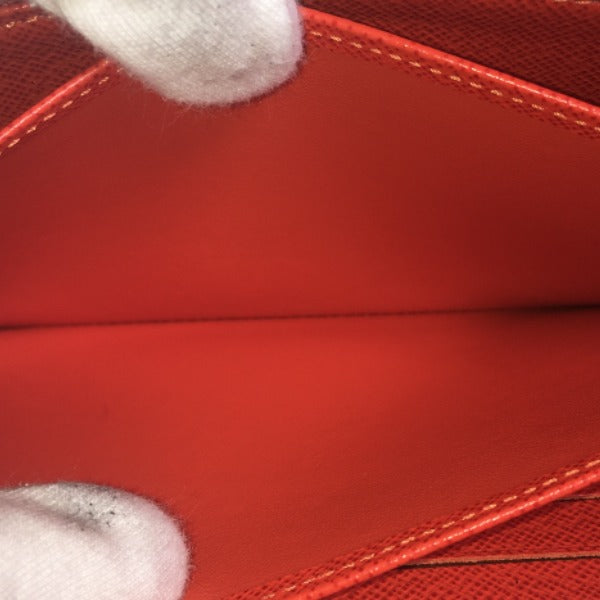 LOUIS VUITTON Long Wallet Purse M60310 Epi Leather Orange Zip Around Epi Zippy wallet Women Used Authentic