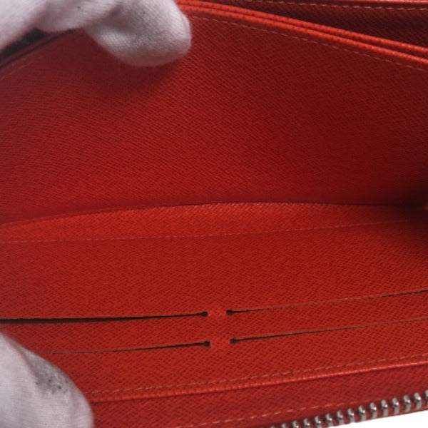 LOUIS VUITTON Long Wallet Purse M60310 Epi Leather Orange Zip Around Epi Zippy wallet Women Used Authentic