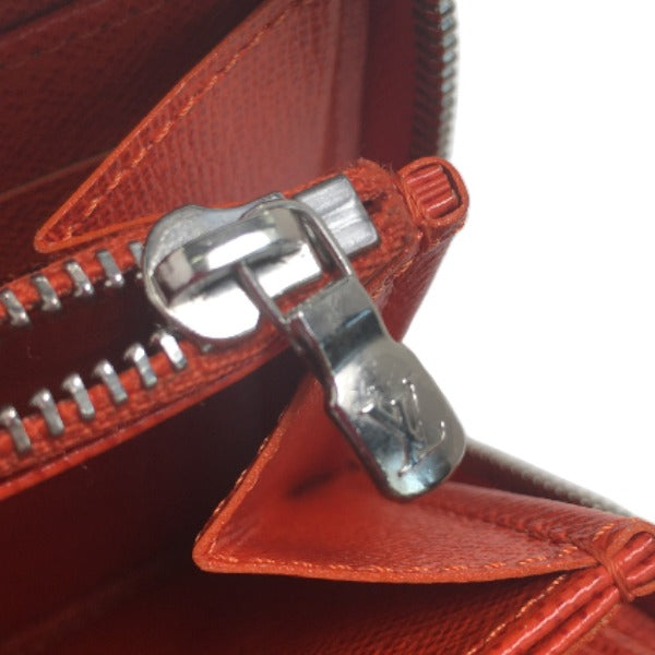 LOUIS VUITTON Long Wallet Purse M60310 Epi Leather Orange Zip Around Epi Zippy wallet Women Used Authentic