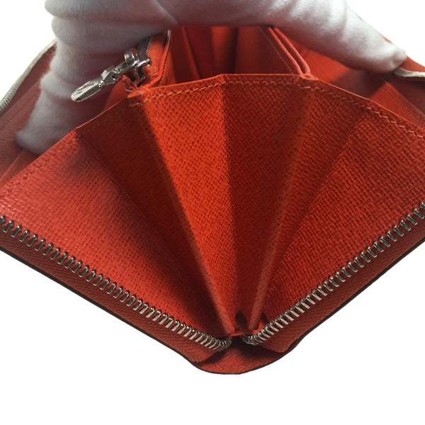 LOUIS VUITTON Long Wallet Purse M60310 Epi Leather Orange Zip Around Epi Zippy wallet Women Used Authentic