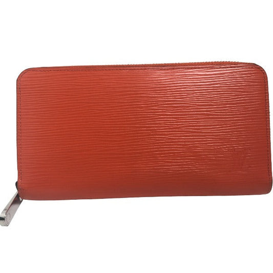 LOUIS VUITTON Long Wallet Purse M60310 Epi Leather Orange Zip Around Epi Zippy wallet Women Used Authentic