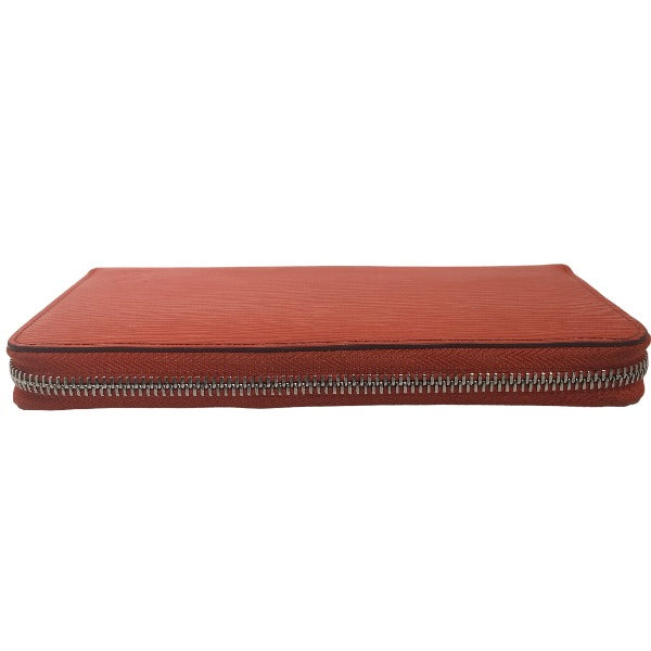 LOUIS VUITTON Long Wallet Purse M60310 Epi Leather Orange Zip Around Epi Zippy wallet Women Used Authentic