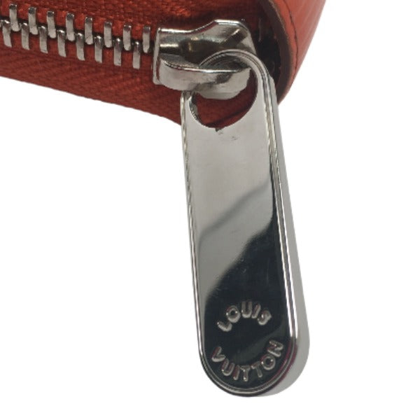LOUIS VUITTON Long Wallet Purse M60310 Epi Leather Orange Zip Around Epi Zippy wallet Women Used Authentic