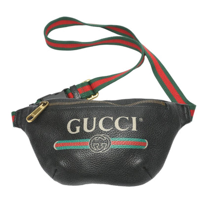 GUCCI Waist bag 527792 leather black Waist pouch unisex(Unisex) Used Authentic