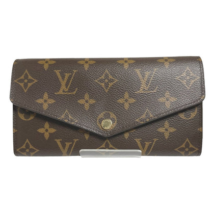 LOUIS VUITTON Long Wallet Purse M60531 Monogram canvas Brown Wallet Monogram Portefeuille Sara unisex(Unisex) Used Authentic