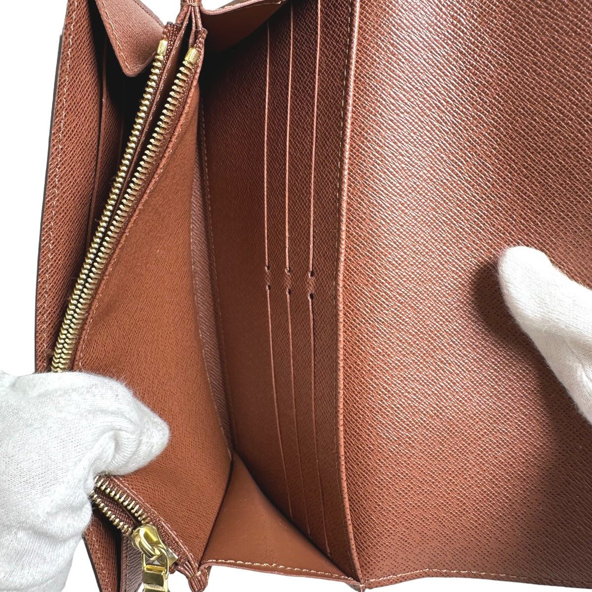 LOUIS VUITTON Long Wallet Purse M60531 Monogram canvas Brown Wallet Monogram Portefeuille Sara unisex(Unisex) Used Authentic