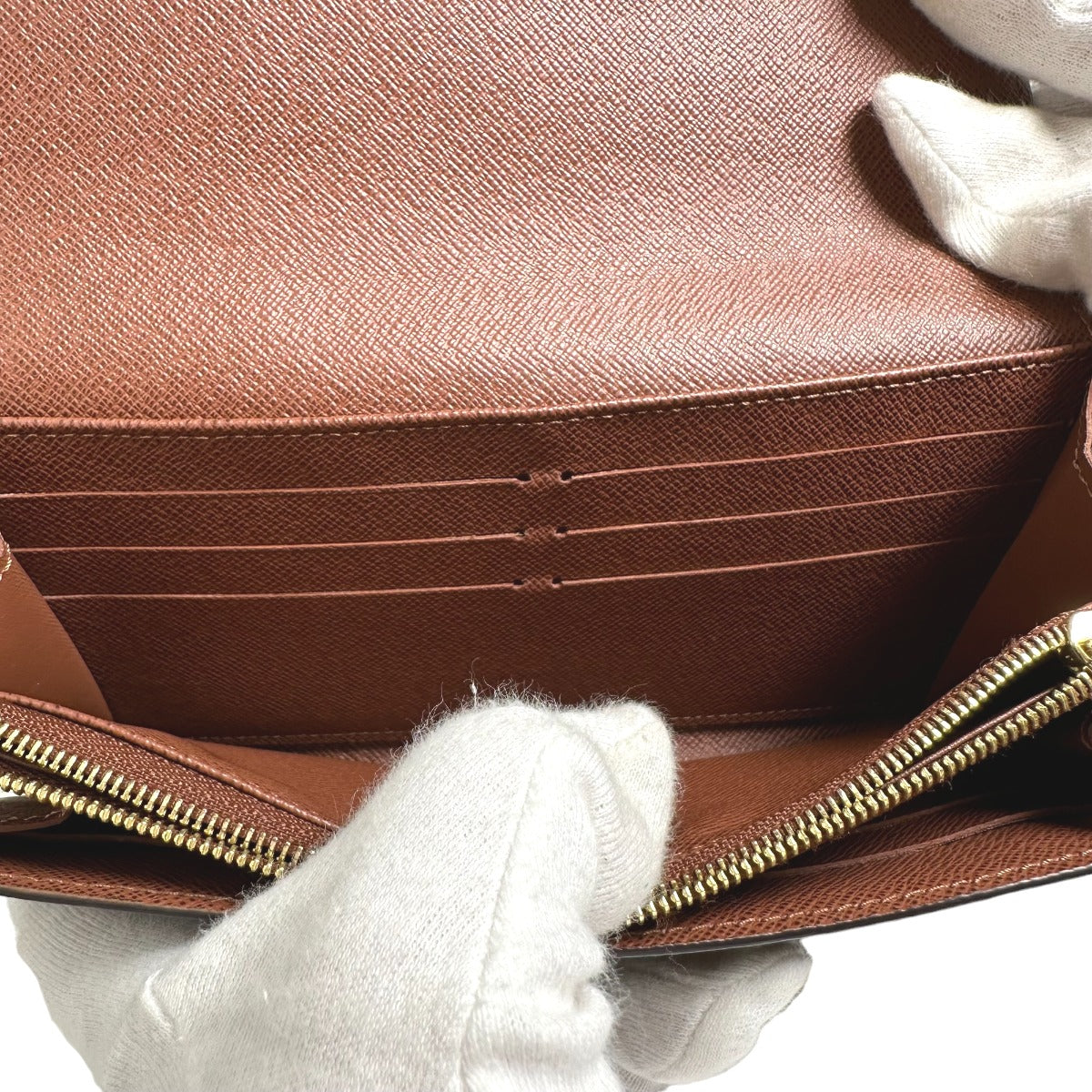 LOUIS VUITTON Long Wallet Purse M60531 Monogram canvas Brown Wallet Monogram Portefeuille Sara unisex(Unisex) Used Authentic