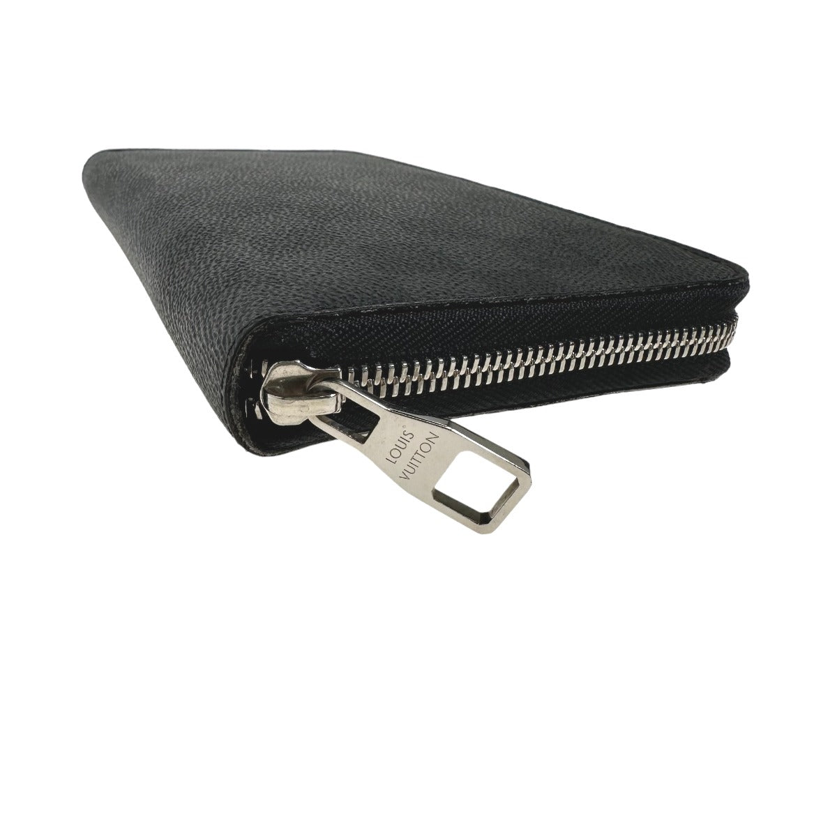 LOUIS VUITTON Long Wallet Purse N63077 Damier Grafitto Canvas black Zip Around Damier Graphite Zippy Organizer mens Used Authentic