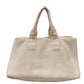PRADA Tote Bag canvas beige 2WAY bag canvas Canapa Women Used Authentic
